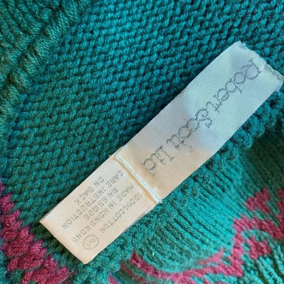 Robert Scott Rare Y2K Chunky Cable Knit Double Breasted Sweater Women Size M/L - Picture 4 of 7